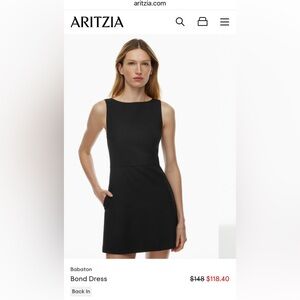 Aritzia Babaton Bond Black Mini Dress